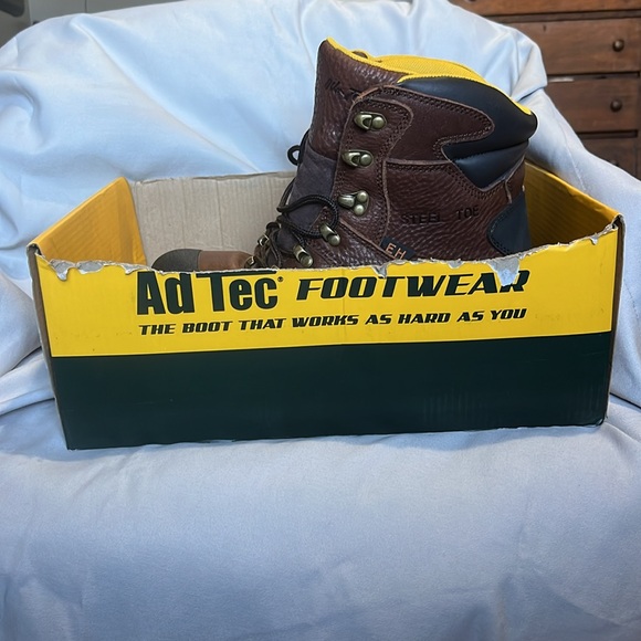 Men’s Ad Tec steel toe leather boots, waterproof, non slip, new in box - Picture 8 of 10